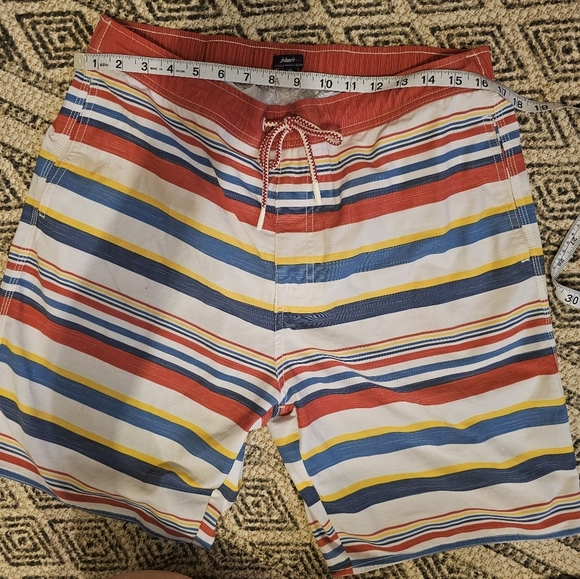 Johnnie-O Hope Town Stripe Swim Trunks Cayenne Size XL - Picture 5 of 6